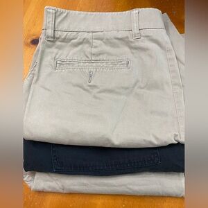 3 Pair Men’s sz 36 Shorts, Black Wrangler Cargo & Kohls Apt 9 Tan Flat Front